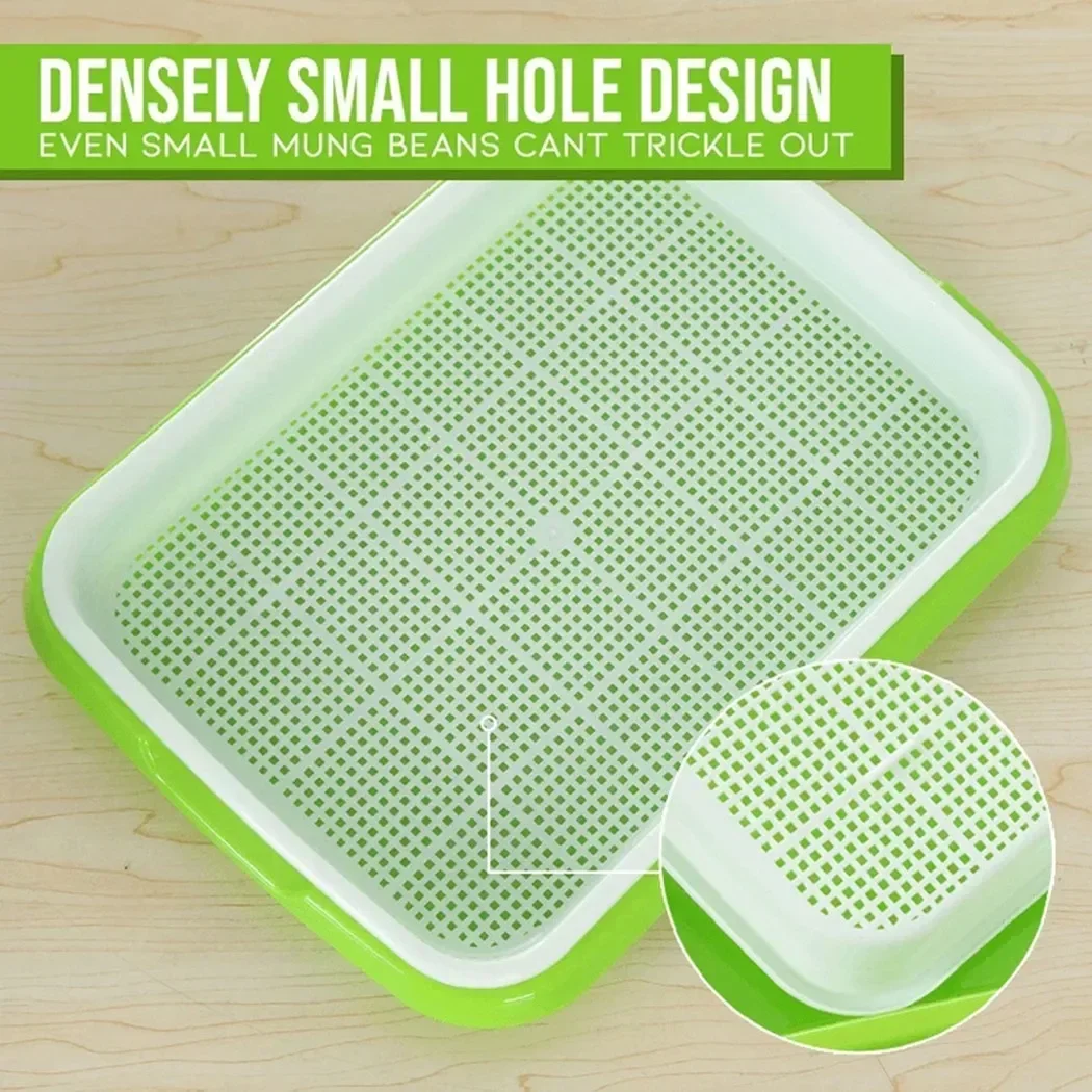 1pcs Plastic Sprouting Tray 33cmx26cmx5cm Microgreens Hydroponic Sprouting Tray for Sprouter Garden Hydroponic Accessories