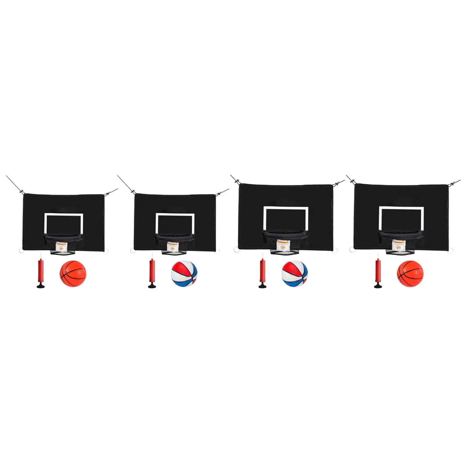 

Mini Basketball Hoop for Trampoline Breakaway Rim for Safely Dunking with Pump and Mini Ball Trampoline Attachment Accessories