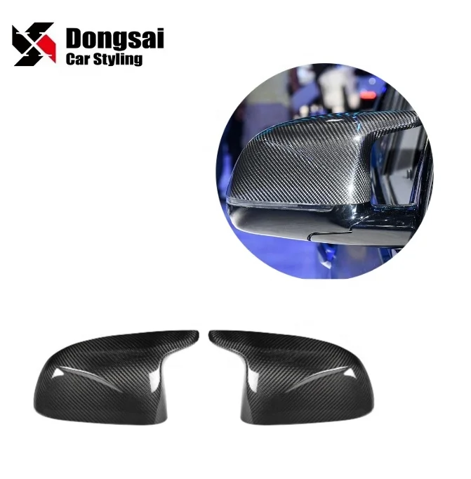 

For BMW X5M F95 Dry Carbon Fiber Side Door Rear View Replacement Mirror Covers Caps 2019+