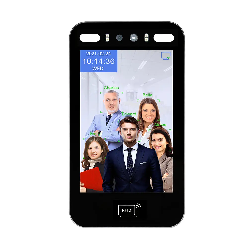 8 Inch Wifi TCP/IP Facial Recognition Time Attendance NFC RFID Card ...