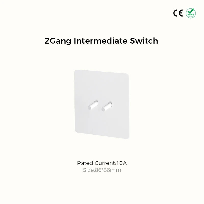 Avoir White Matte Wall Toggle Switch with European Standard Power Socket and Charging Port