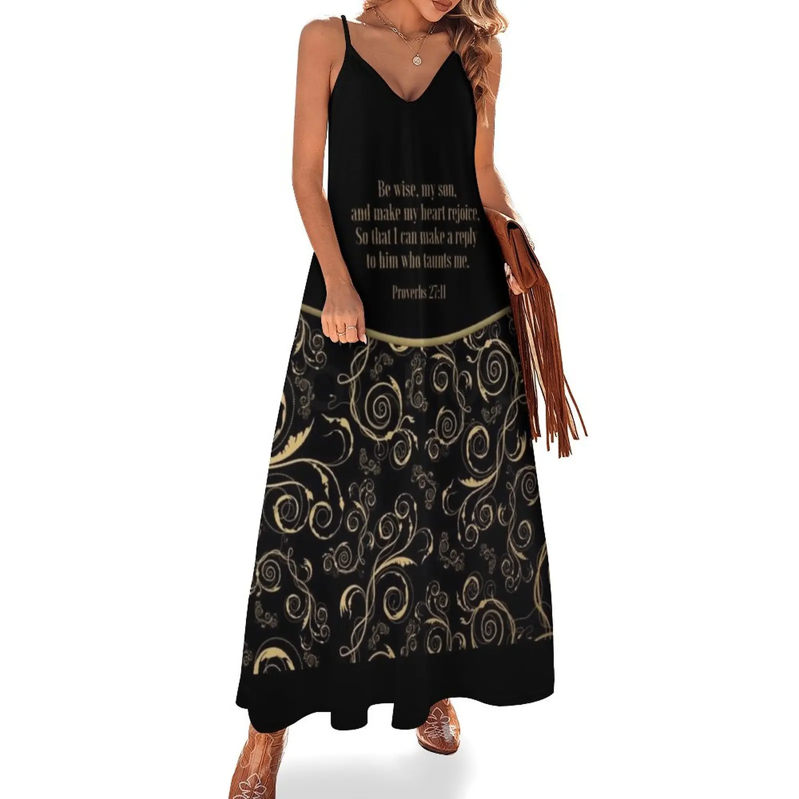 

Proverbs 27:11 Sleeveless Dress dress summer 2024 women Long dress woman