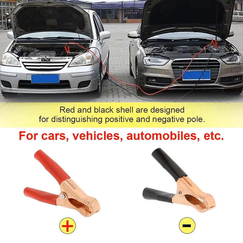 Crocodile Electrical Battery Clamp Alligator Clips Test Connector for Jumper Cables Boost Car Caravan Van 150A