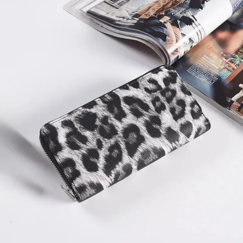 Leather Women Wallet Classic Leopard Animal Print Long Wallets Female Cards Holder Clutch Bag Fashion Ladies Purses 3