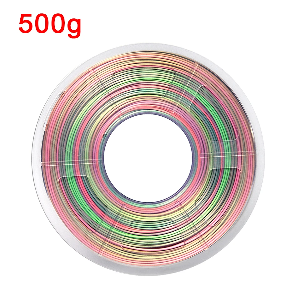 Silk PLA Rainbow 3d Printer Filament 1.75mm  Silky Rich Luster 3D PenPrinting Materials Like Multicolor Ramdon Print Material best plastic for 3d printing 3D Printing Materials