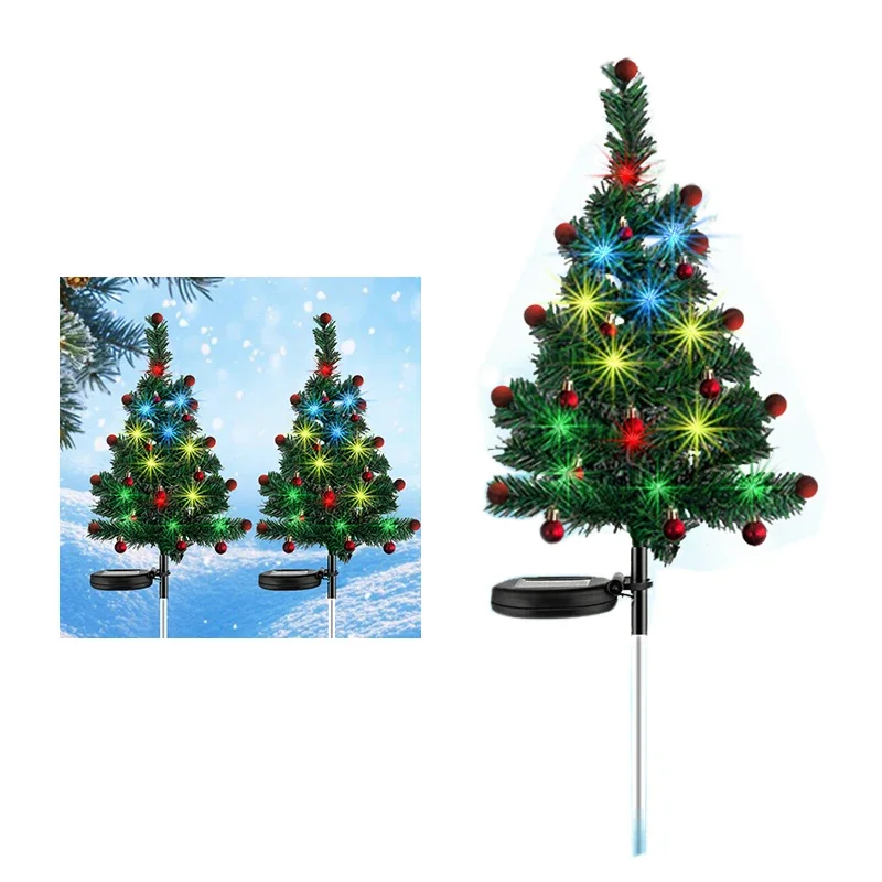 

Solar Christmas Tree Light Outdoor Waterproof Smart Light Sensing Lawn Lamp Garden Landscape Decorative Floor Lights New