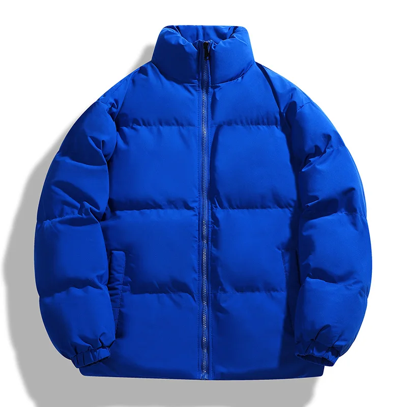 Description Picture 4 of itemStand Collar Thickened Warm Windproof Parkas High Quality  Fashion Casual Style Solid Color Men Clothing Zipper Coat Outwear