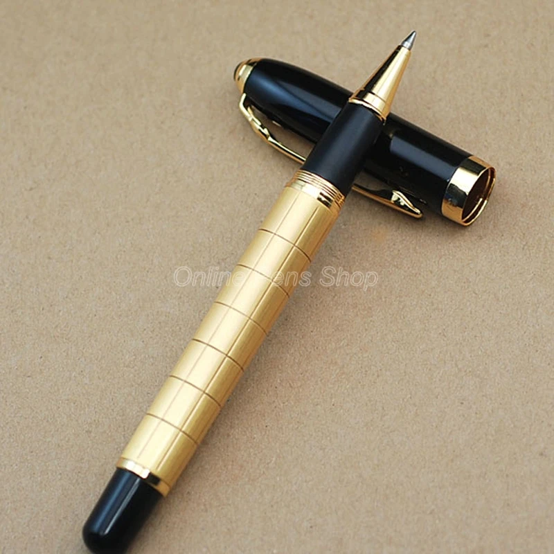 

Baoer 701 Classic Roller Ball Pen Golden Squares BR889