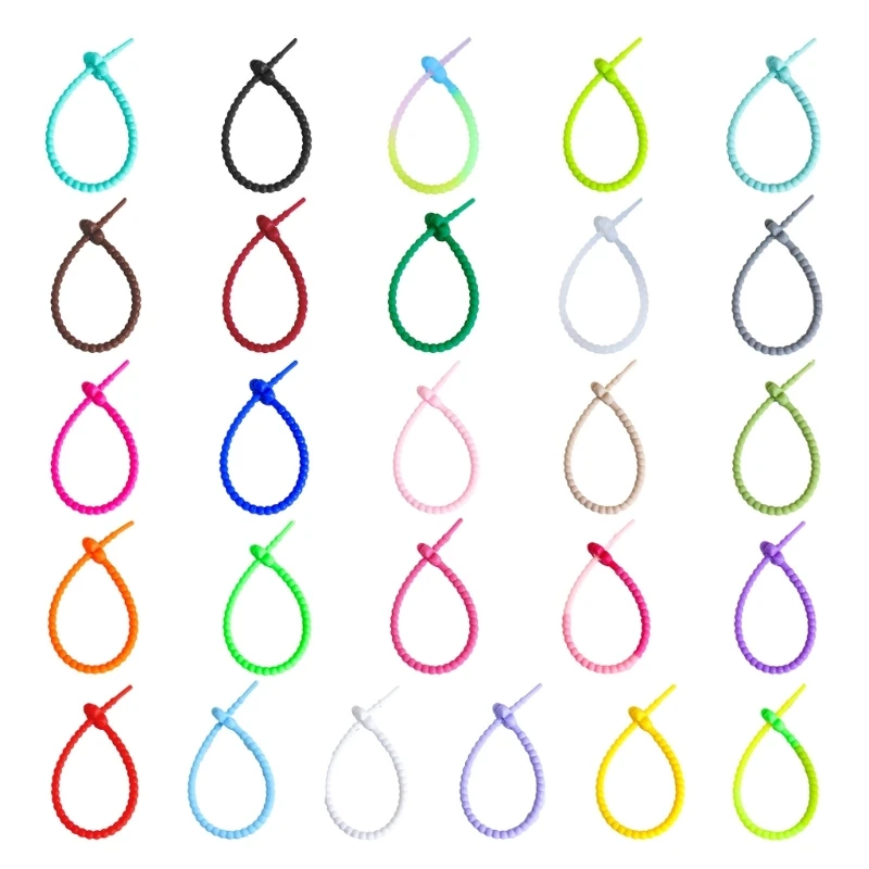 

Candy-Colored Flowers 25cm Silicone Rope DIY Jewelry Key Chain Accessories