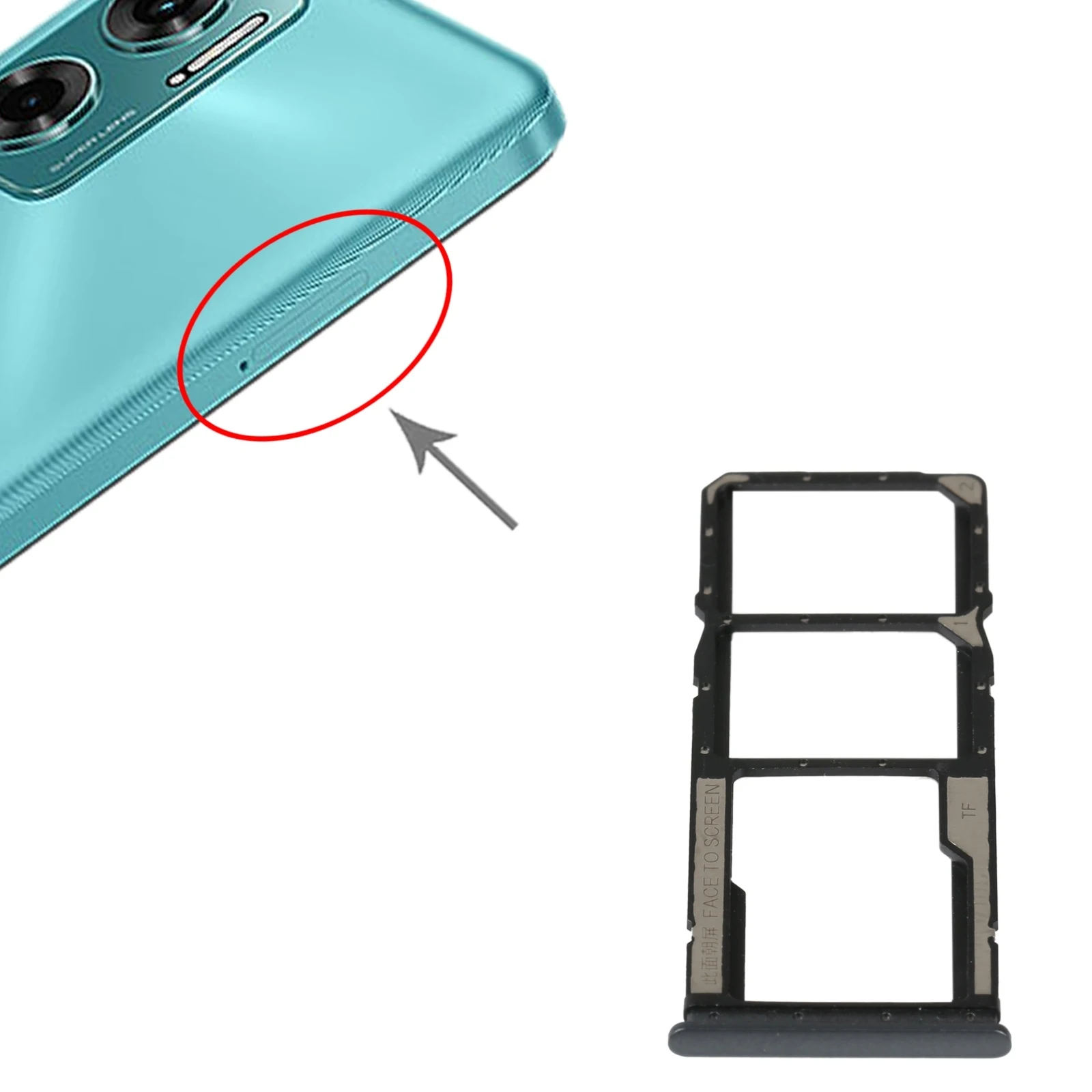 

SIM Card Tray + SIM Card Tray + Micro SD Card Tray For Xiaomi Redmi 10 5G