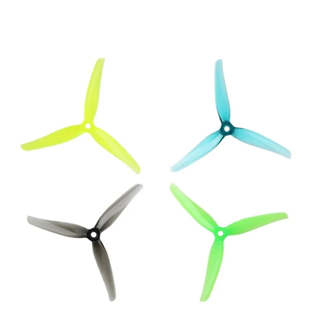Hélices Nazgul F6 6x4x3 pour drone FPV, trois pales noires avec pointe orange