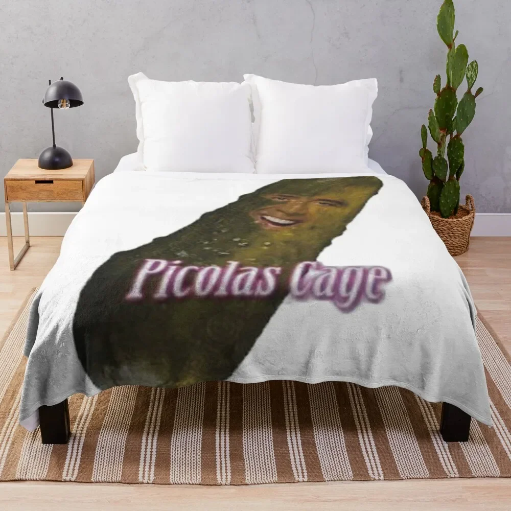 

Picolas Cage Throw Blanket Decorative Sofa Blankets Luxury Brand Blanket Flannel Fabric