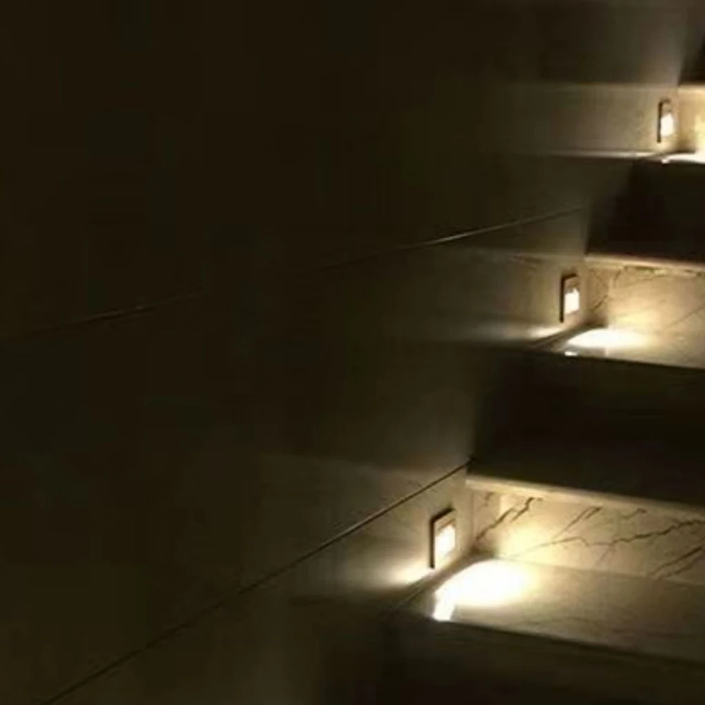 Led Light Led Wall Lamp Wall Light Recessed Stair Light 180-220V Wall Sconce Step Stairway Aisle Lamps Flush-mounted Warm Cool White Basement Passage