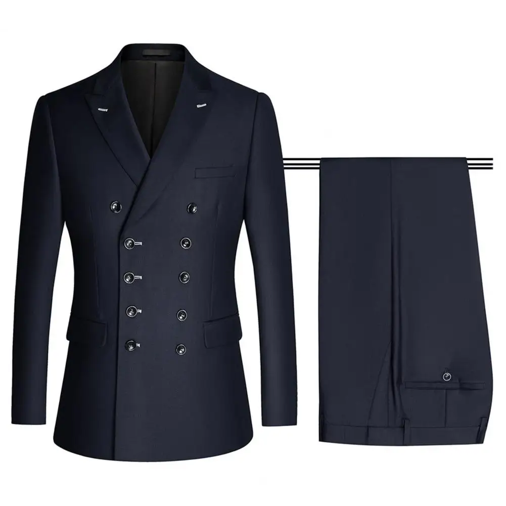 

Men's Suits Blazer Suits Two Pieces Set Formal Business Double-breasted Wedding Party Blazer Groom Suit Jacket Pants Workwear