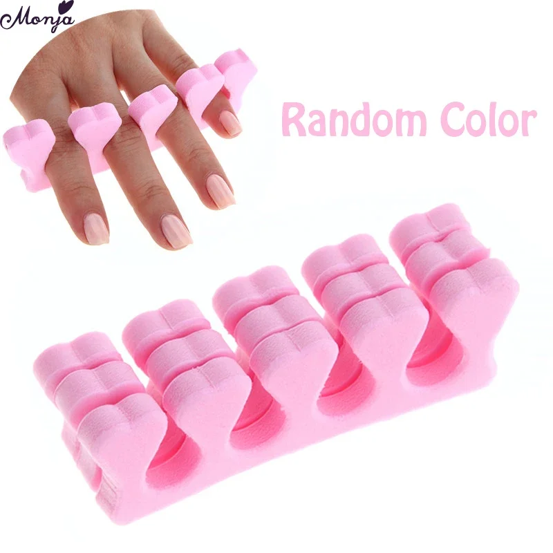 Monja 100Pcs Nail Art Soft Foam Sponge Finger Toe Separators Extending Painting Coating Anti Touch Separate Manicure Tools