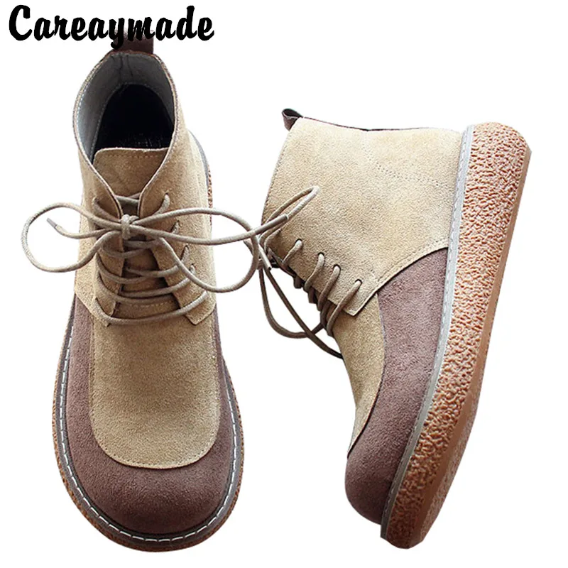 

Careaymade-Winter&Spring Casual boots plush warm short tube women's boots college style strap muffin short boots women's shoes