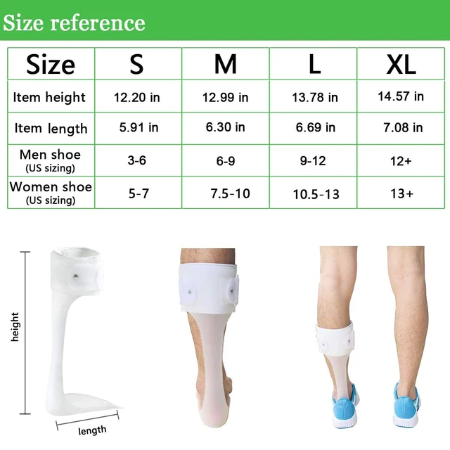 AFO Drop Foot Brace for Walking - Ankle Foot Orthosis Support - Foot Drop Orthotic Brace - Drop Foot Splint - for Men and Women 5
