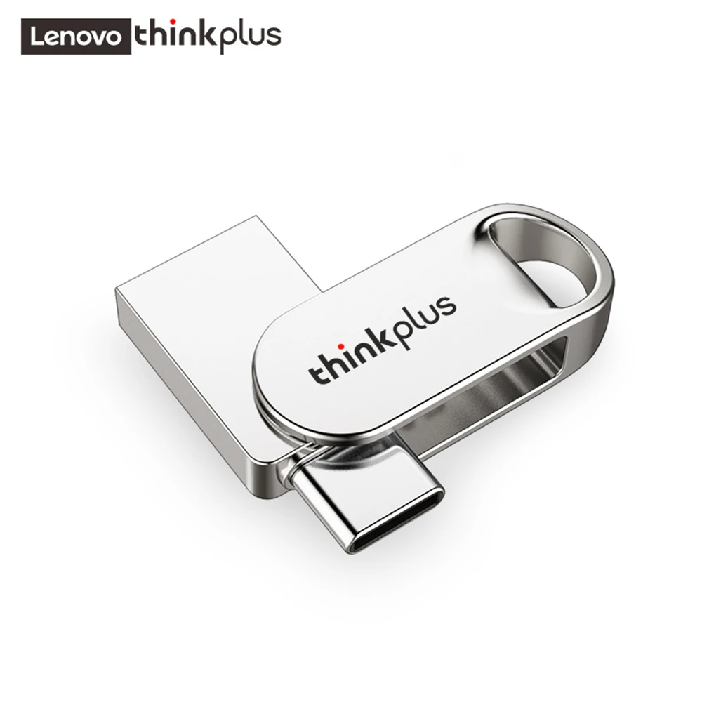 usb c memory sticks Lenovo thinkplus TYCU301 32GB/64GB/128GB Type-C USB3.0 Dual-port U Disk High-speed USB Flash Drive Type-C Smart Phone PC Laptop 500gb flash drive