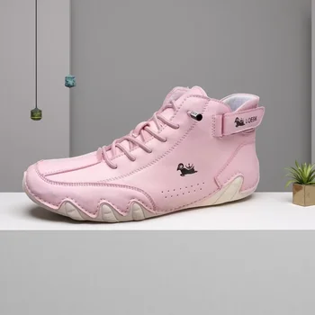 أحذية رائعة ذات جمال جميل عالي الجودة من الجلد عالي الجودة، أحذية مسطحة برباط علوي ناعم، أحذية نسائية كاجوال يومية 2