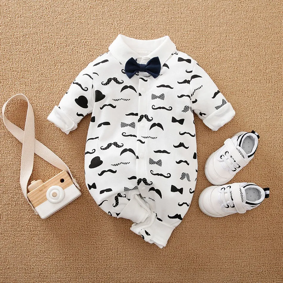 Baby Boy Gentleman Costume For Baby Romper Captain  Sailor Style Baby Clothes Infant Halloween Cosplay Jumpsuit Newborn Clothing