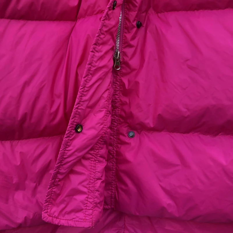 Winter Long White duck down jacket High street Solid Thick warm Female Loose Coat White belt Ladies Outerwear INKEO 1O349