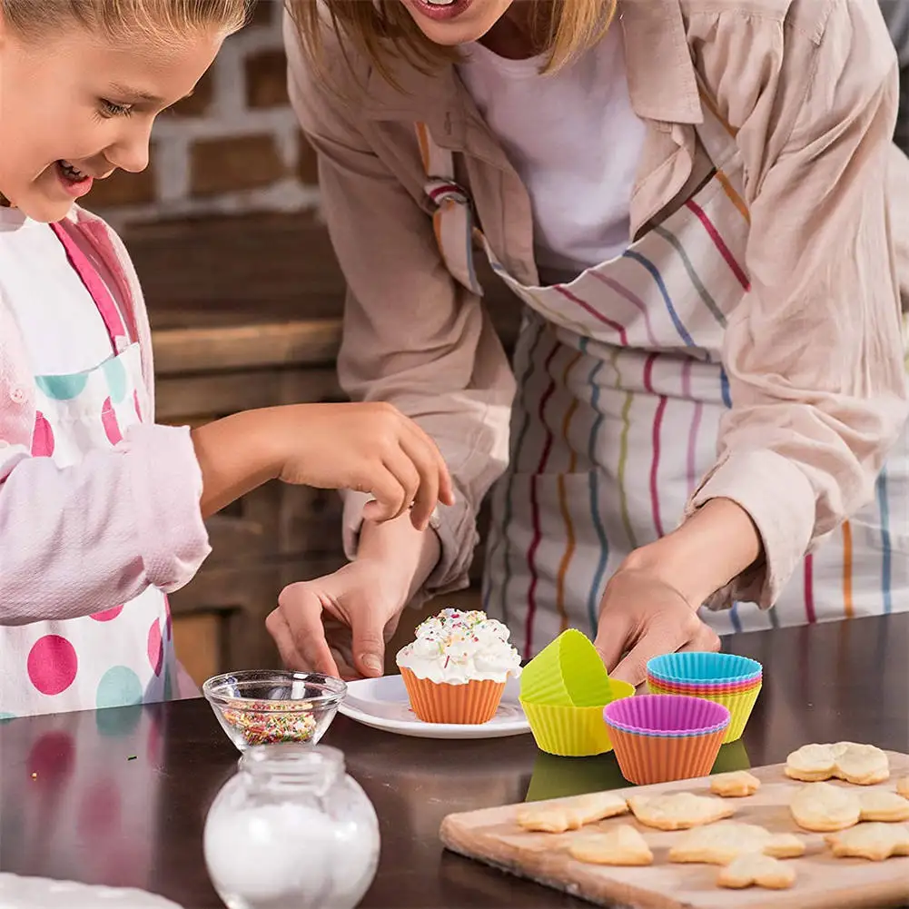 12pcs/Set Round Silicone Cake Molds, Muffin and Cupcake Baking Molds for DIY Baking, Ki... - SKU RSCM1741 - UGI Packaging