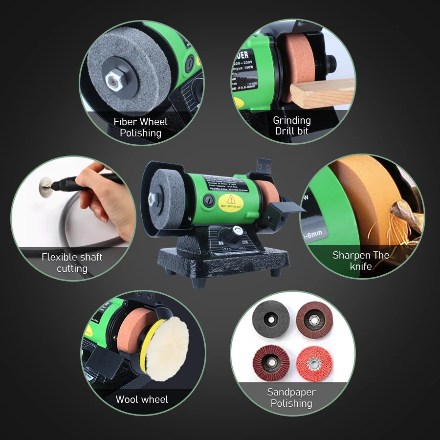 Multifunctional Desktop Sander Mini Carving Machine Knife Grinder Carving Pen for Wood Jade Polishing Grinding 150W