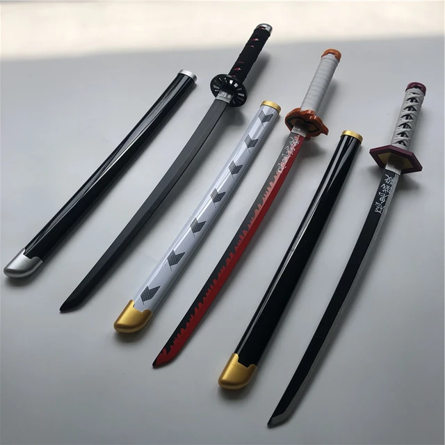 Anime Madeira Espada Arma, Tsugikuni, Yoriichi, Kimetsu não Yaiba, Cosplay  1:1, Faca Ninja, 80cm - AliExpress