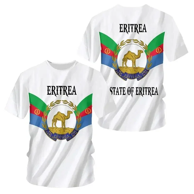 Africa Country Eritrea Flag 3D Print Lion Colorful Retro 3DPrint MenWomen Summer Casual Funny Short Sleeves T-Shirts Kid Tee Top 3