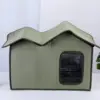 Feral Cat House Large Insulated Cat Shelter Waterproof Weatherproof Pet House with Transparent Door Washable Cat Hut for Cat Dog 2