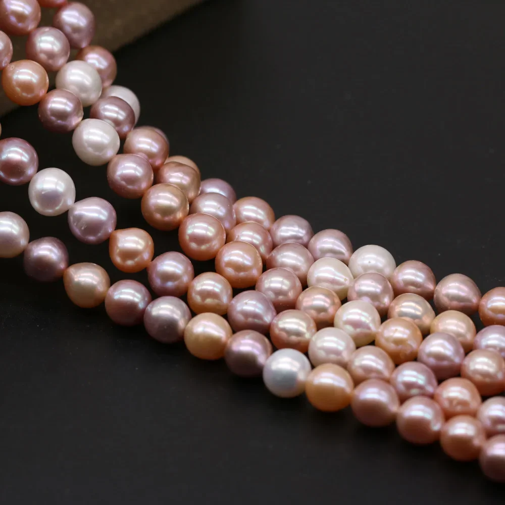 Natural Freshwater Pearl Mix-Color Rice-Shaped Loose Beads 8-9 mm For Jewelry Making DIY Necklace Bracelet Earrings Accessories