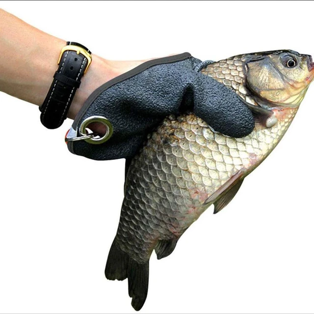 1Pcs Fishing Catching Gloves Protect Hand From Puncture Scrapes Non-slip  Fisherman Professional Catch Fish With