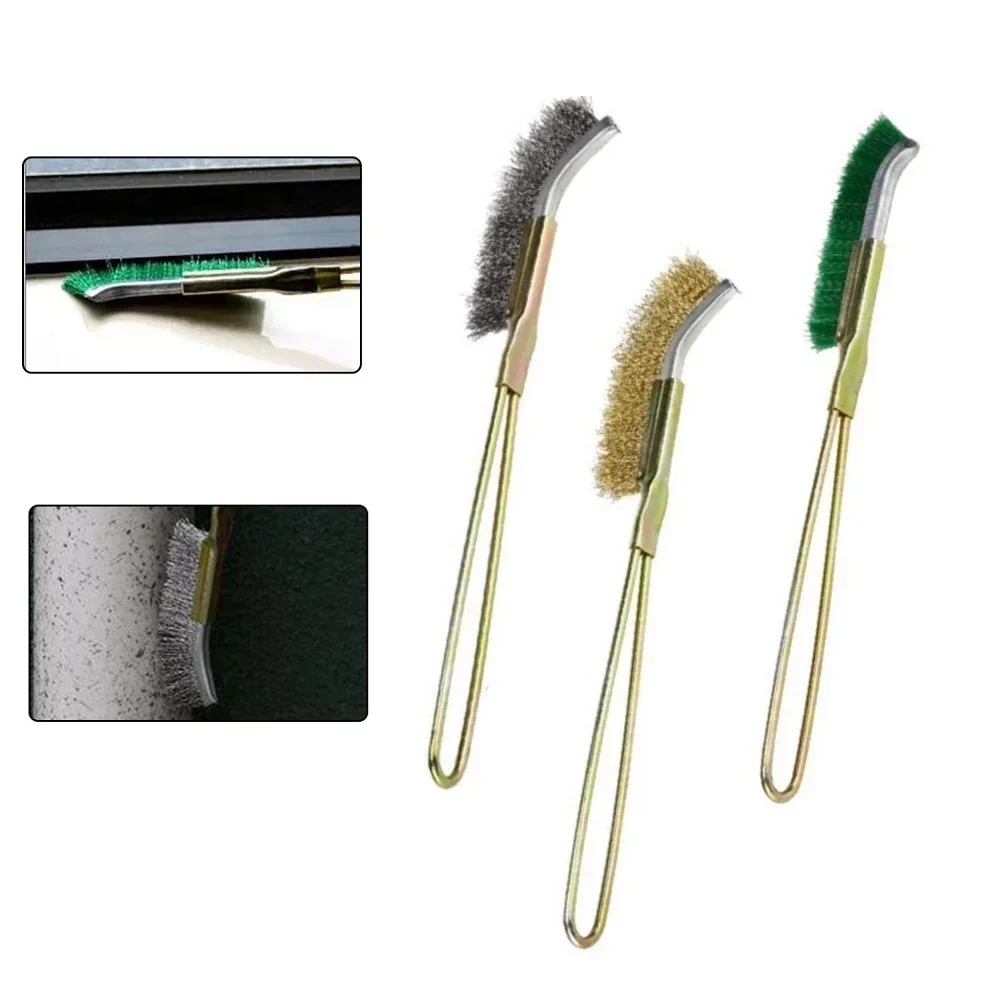 1pcs Wire Brush Metal Rust Remove Rust Brushes Steel Brass Nylon Cleaning Brushes Polishing Detail Metal Cleaning Tools