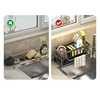 Kitchen Sink Drain Rack Organizer ABS Plastic Self-draining Sink Shelf Soap Sponge Holder Dishcloth Towel Rack filter basket 5