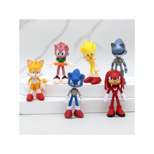 Bonecos Sonic Kit C/ 6 Conjunto Action Figure Pronta Entrega