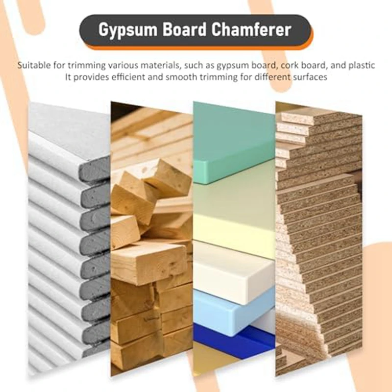 1 Set Gypsum Board Quick Cutting Machine Gypsum Board Hand Planer Drywall Edge Chamfering,45+60 Degrees