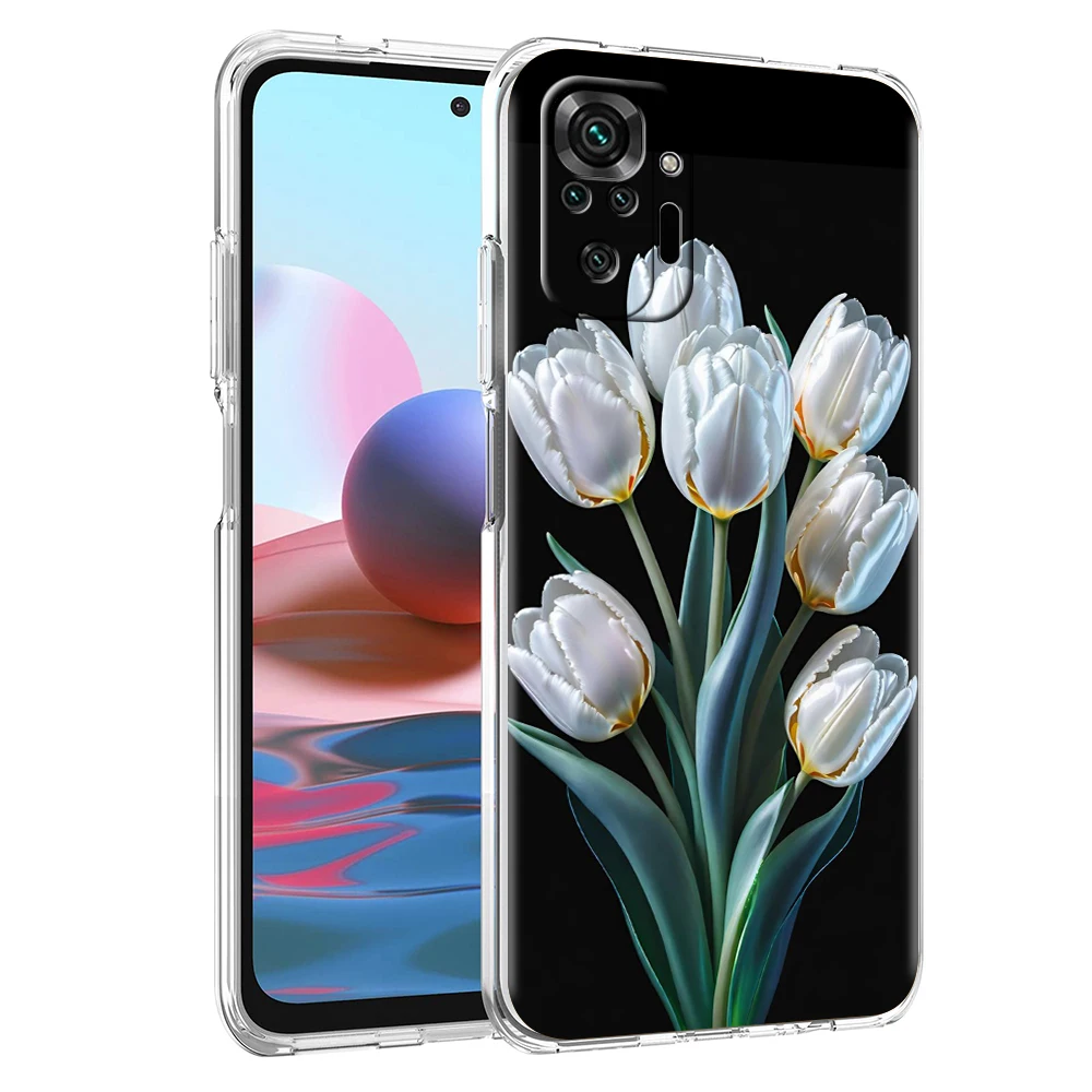 Tulip Transparent Phone Case for Redmi 13C 12C 10C Note 13 12 11 11T K40 Gaming Plus Pro 4G 5G Soft Cover Shell Fundas Capas Bag – Detail 8
