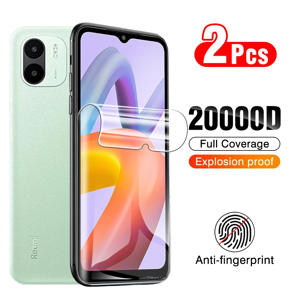 2 Pezzi Pellicola Idrogel Per Xiaomi Redmi A2 Plus Redmy Readmi Red Mi A1 Pellicola Morbida Resistente All'Acqua Ad Alta Definizione Resistente Ai Gra