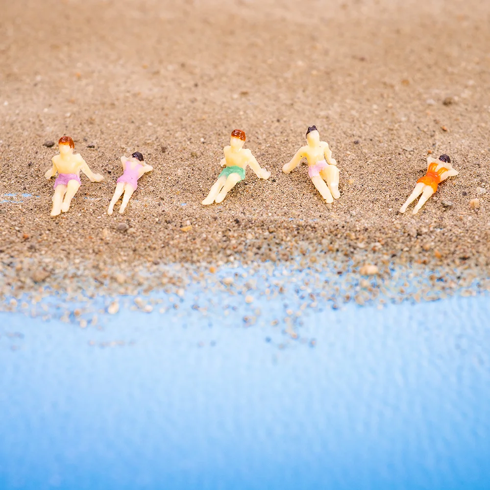 Scale 1:100 Miniature Swim People Model Painted Figures For Making Beach Sand Table Landscape Scene Layout Diorama Kits 30Pcs