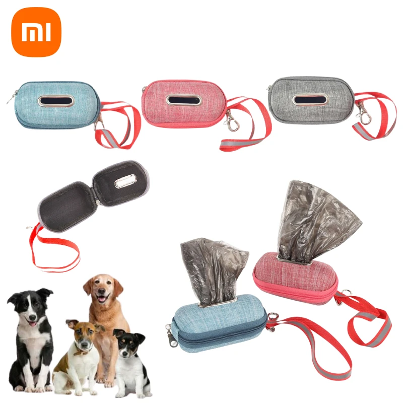 Xiaomi Portable Pet Dog Poop Bag Dispenser Pick-Up Bags Holder Con Scatola Di Immondizia Per La Pulizia Della Corda Scatola Di Immagazzinaggio Del Sac