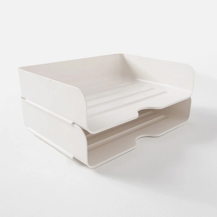 Scatola portaoggetti per file A4 da 2 pezzi, organizer da tavolo multifunzionale per libreria da scrivania per dormitorio per studenti, ufficio e casa