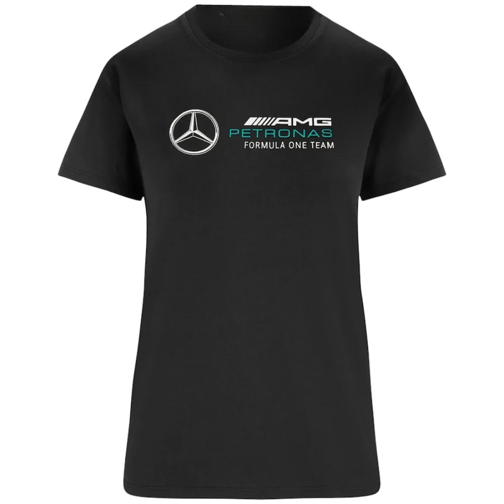 Men's and Women's Short-sleeved  Mercedes Car Leisure T-shirts 100% Cotton Printed Crew Neck Loose Large Size Top 3