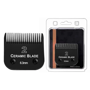 Hoja de cerámica de repuesto desmontable, 2 #, compatible con cortaúñas Andis AGC,BDC,BGC/Oster Classic 76/power-teq/Wahl serie KM
