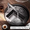 ASRAS Nanometer Hidden Circular Mini Kitchen Island Sink 304 Stainless Steel 4mm Thickness Handmade Sinks Cup Rinser Sinks 3