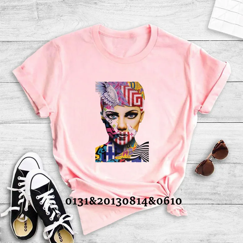 Sexy Cartoon Girl Print Women's T-shirt Summer Fashion Short Sleeved Cartoon Harajuku Unisex Tshirt Casual O-Neck Top Tee Female off white t shirt Tees