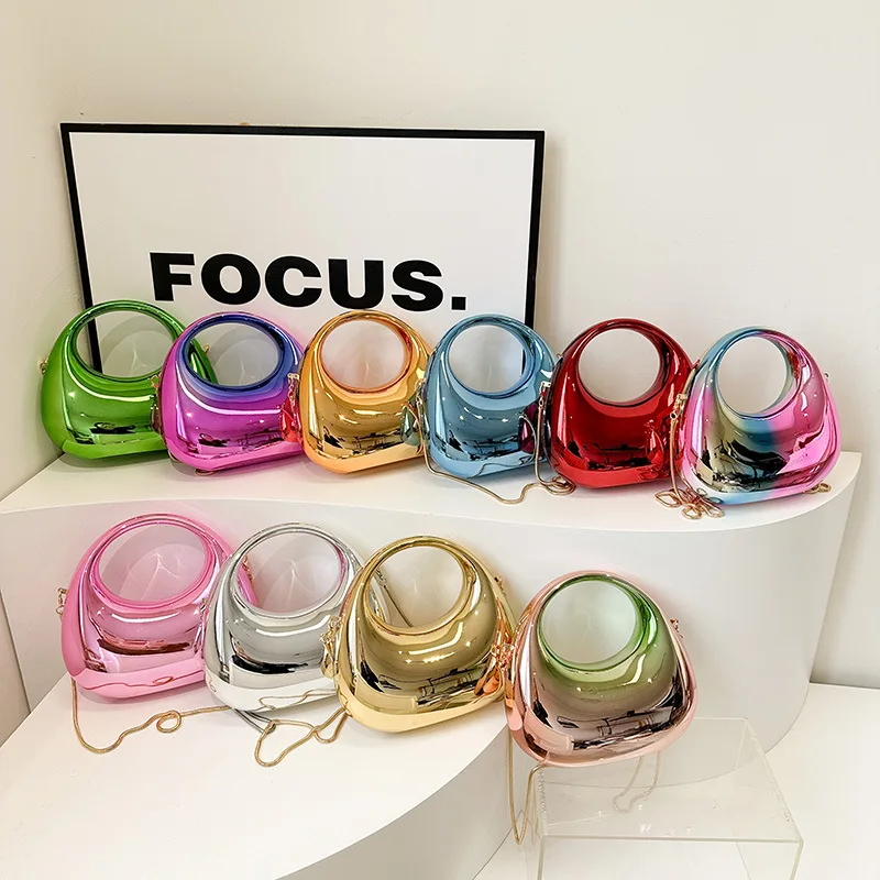 Candy Color Acrylic Clutch Handbags Luxury Designer Bags for Women Clip Cloud Evening Bag Ladies Chains Wedding Crossbody Bags