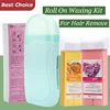Roll on Wax Kit Waxing Kit for Women Wax Roller Kit Easy Waxing at Home with 2 Wax Cartridges & 100 Pcs Wax Strips Wax rolling 1