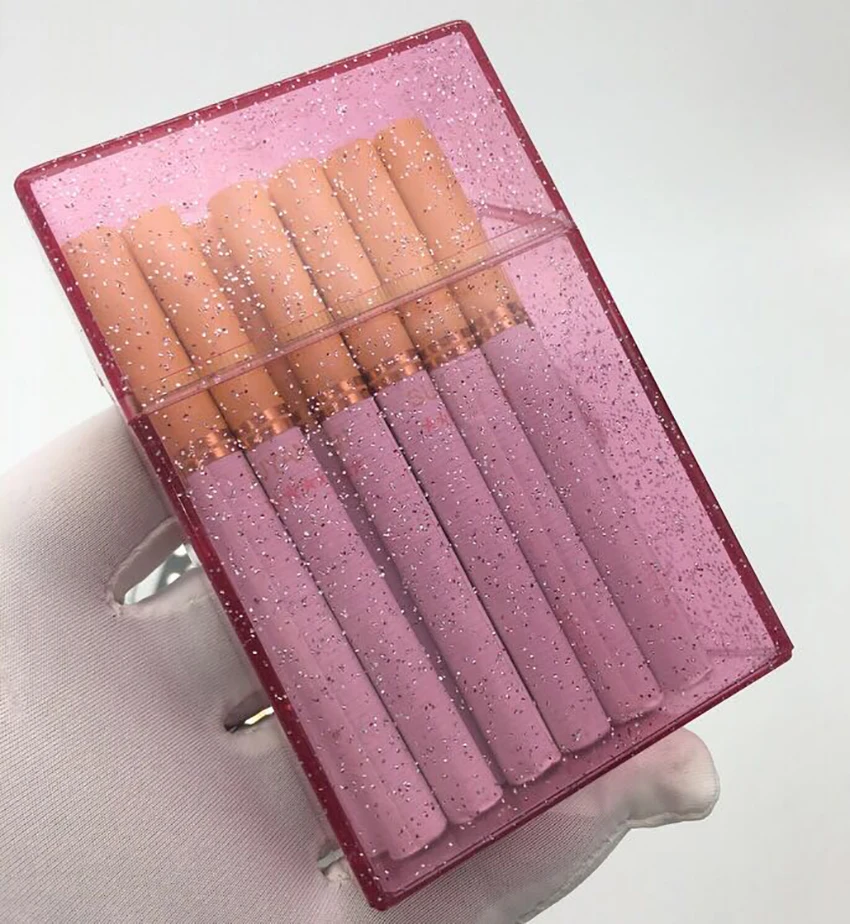Snowflake Cigarette Case Moisture proof and Pressure proof Plastic Shiny Transparent Cigarette Case Ladies Gift
