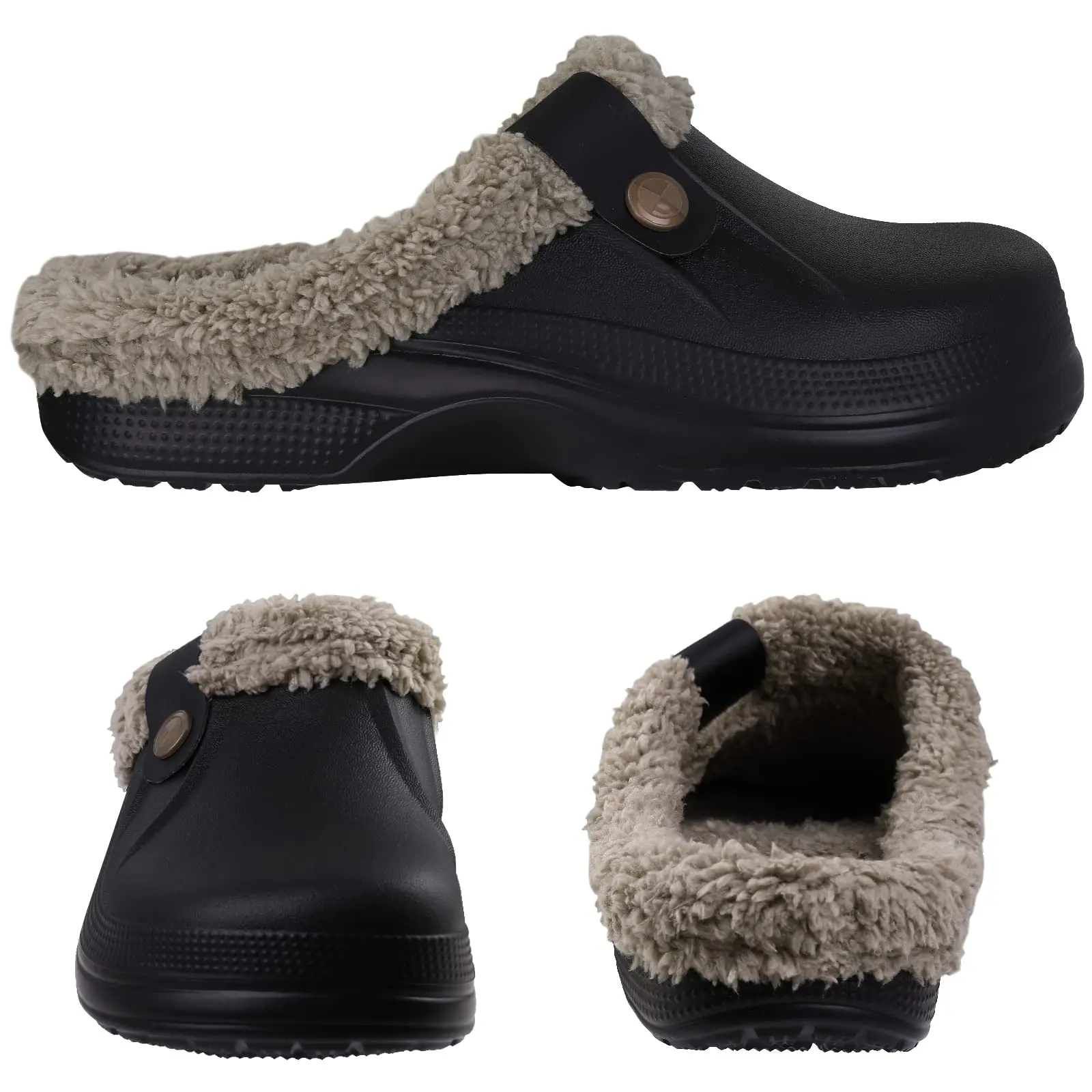 Crestar New Home Warm Slippers For Women Men Winter Soft Plush Slippers Female Clogs Outdoor Waterproof Non-slip Cotton Slippers 6