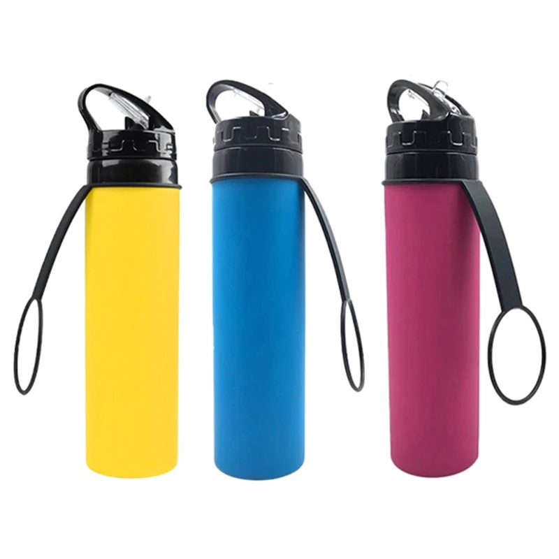 

Складная бутылка для воды, портативный герметичный силиконовый чайник, Спортивная бутылка для воды для путешествий, кемпинга